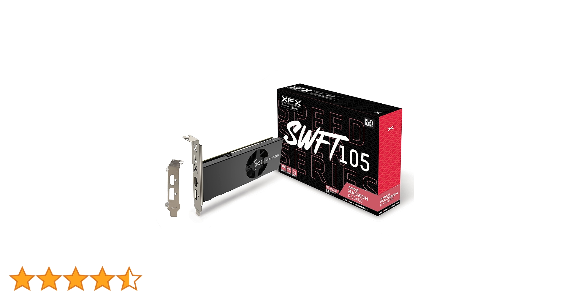 【新品】グラフィックボード XFX SWFT105 Radeon RX6400 XFX SPEEDSTER SWFT105 RADEON RX 6400 Gaming Graphics Card